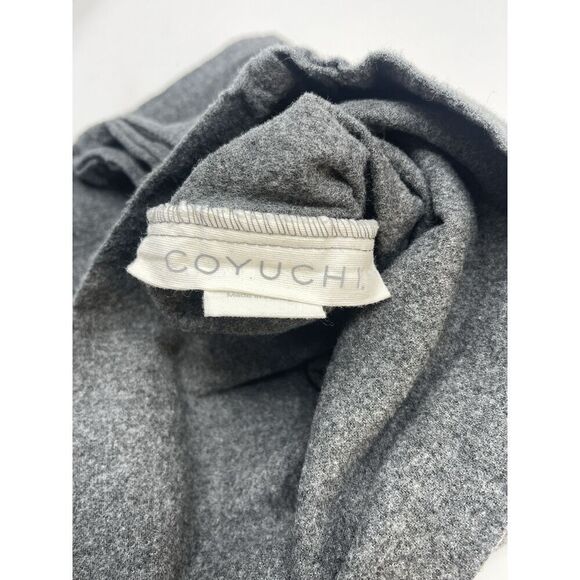 Coyuchi 100% Cotton Flannel Heathered Charcoal Gray King Pillowcase Soft - Picture 3 of 4